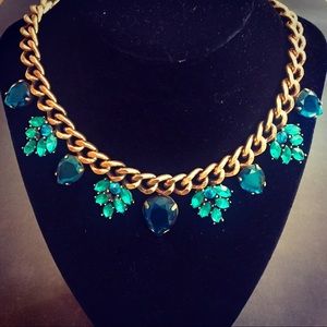 BLING💎BOX BLUE TURQUOISE GOLD CHAIN NECKLACE